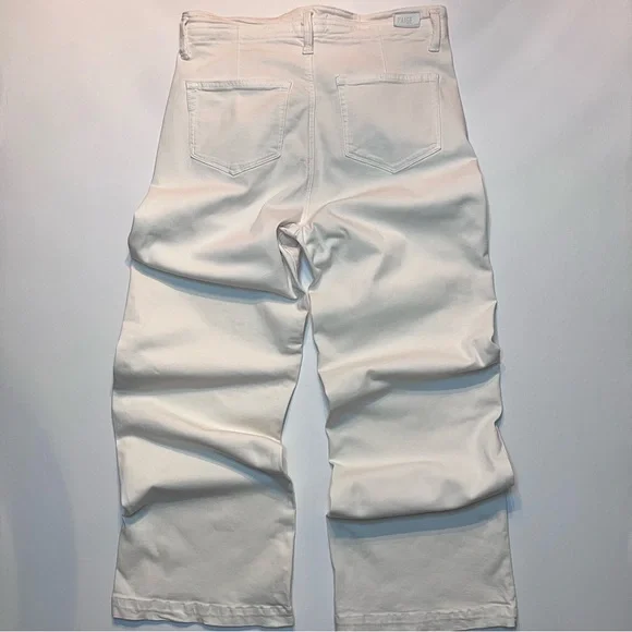 PAIGE Carly Drawstring Waistband Tie Wide Leg Stretch Pants Women's Size 27 - Picture 6 of 10